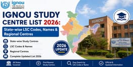 IGNOU Study Centre List Code Name